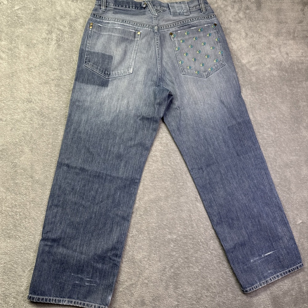 Vintage Y2K ENYCE Jeans Mens 34x30 Blue Skater Jeans 90's Hip Hop Regular Fit